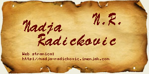 Nadja Radičković vizit kartica